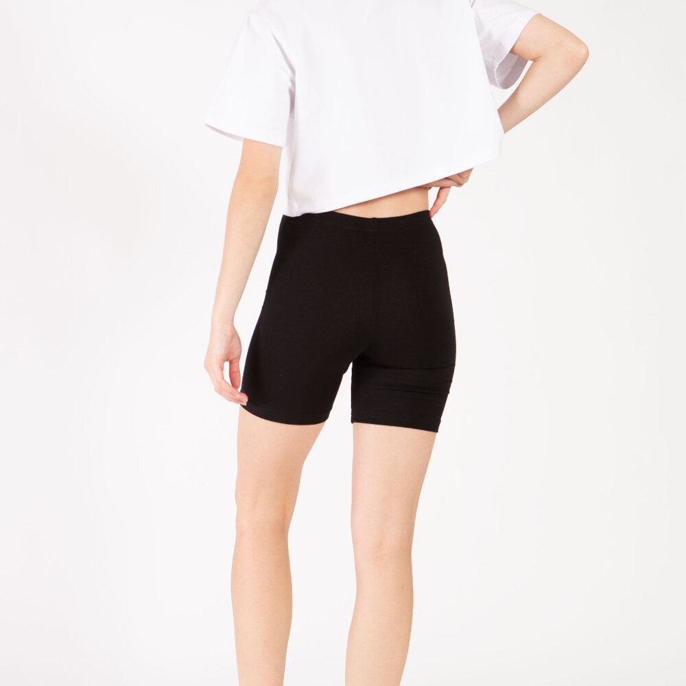 Mid Thigh High Waisted Women's Biker Shorts